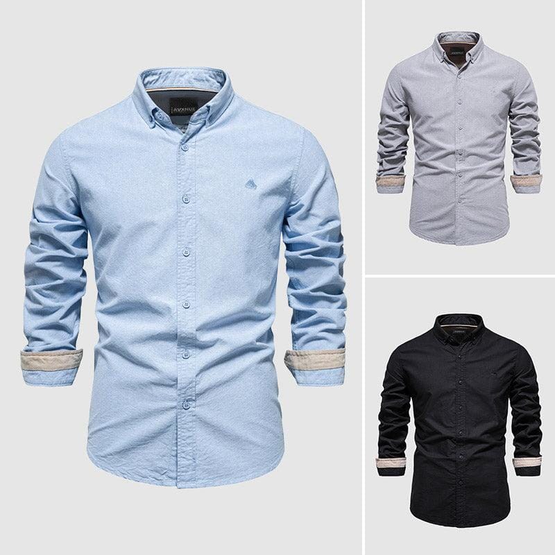 Camisa Social Casual Slim Algodão